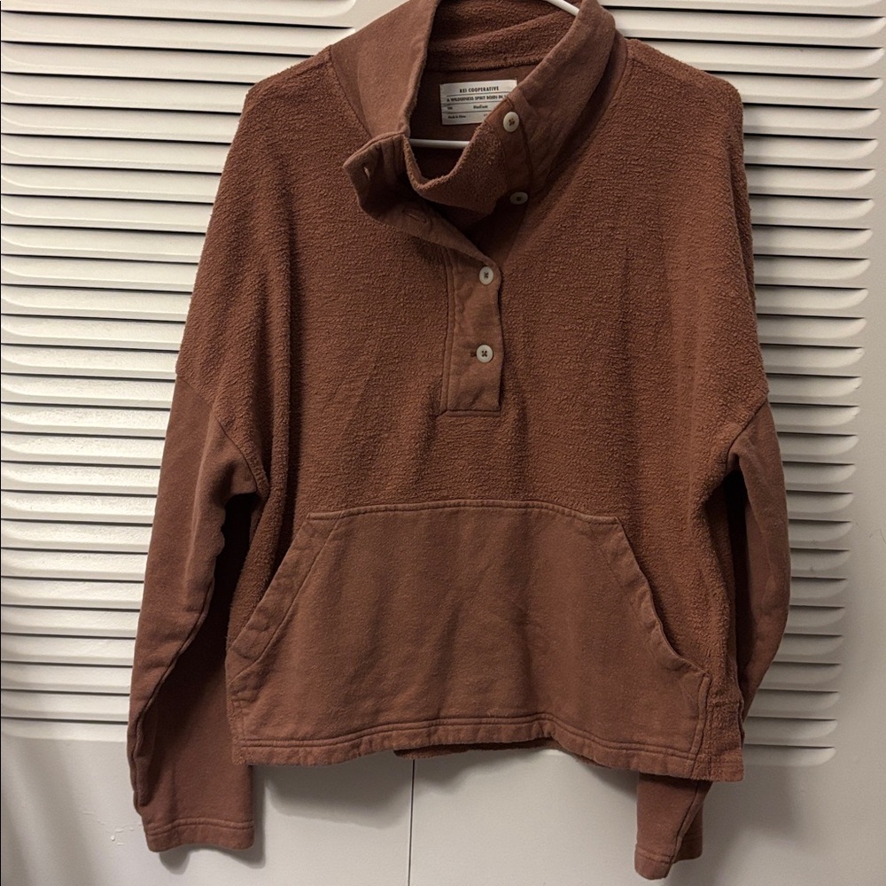 REI Cooperative/ REI Coop Sweatshirt Mockneck Button up